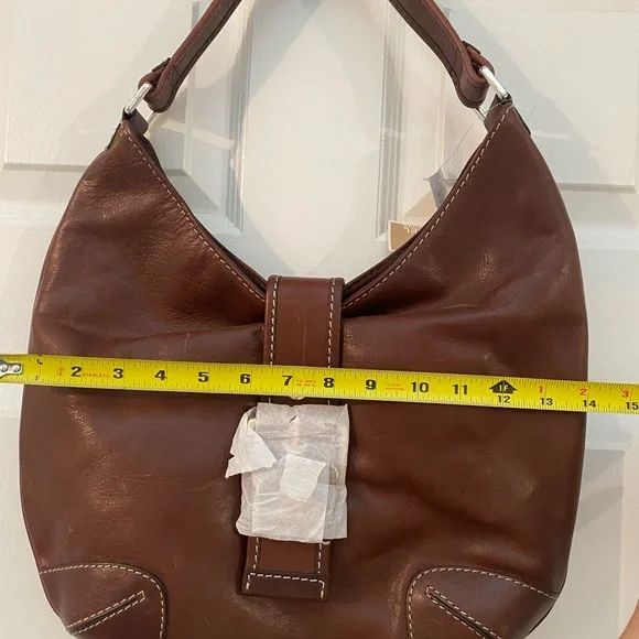 Michael Kors Vintage Hutton Large Hobo Bag in Chocolate Brown Leather NWT - Picture 2 of 9